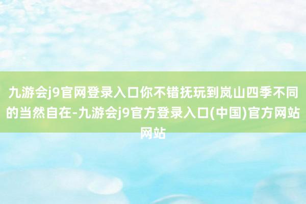九游会j9官网登录入口你不错抚玩到岚山四季不同的当然自在-九游会j9官方登录入口(中国)官方网站