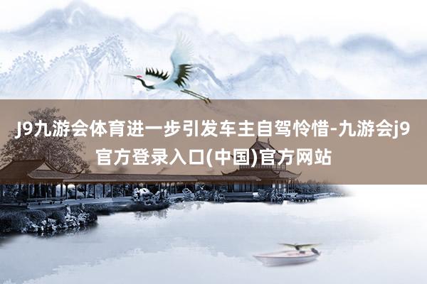 J9九游会体育进一步引发车主自驾怜惜-九游会j9官方登录入口(中国)官方网站