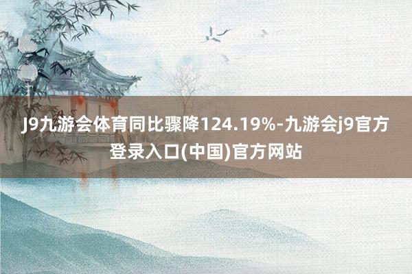 J9九游会体育同比骤降124.19%-九游会j9官方登录入口(中国)官方网站