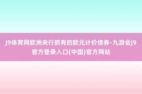 J9体育网欧洲央行抓有的欧元计价债券-九游会j9官方登录入口(中国)官方网站