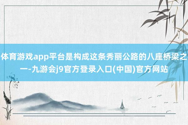 体育游戏app平台是构成这条秀丽公路的八座桥梁之一-九游会j9官方登录入口(中国)官方网站