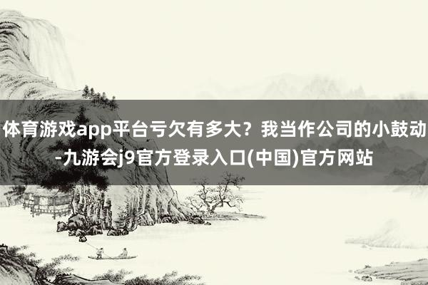 体育游戏app平台亏欠有多大?我当作公司的小鼓动-九游会j9官方登录入口(中国)官方网站