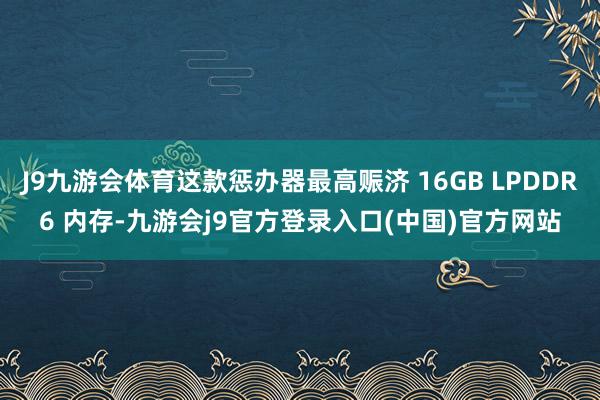 J9九游会体育这款惩办器最高赈济 16GB LPDDR6 内存-九游会j9官方登录入口(中国)官方网站