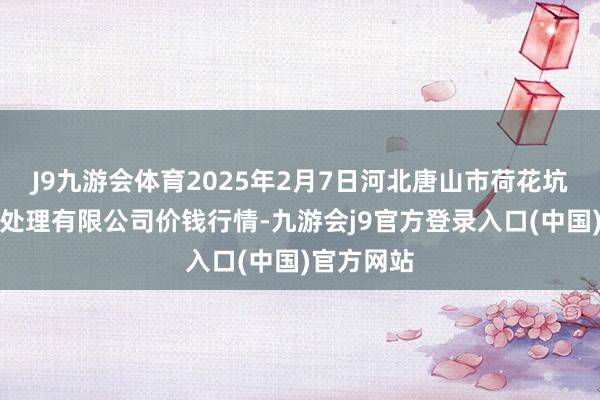 J9九游会体育2025年2月7日河北唐山市荷花坑商场计算处理有限公司价钱行情-九游会j9官方登录入口(中国)官方网站