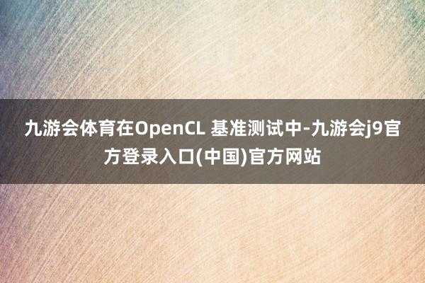 九游会体育在OpenCL 基准测试中-九游会j9官方登录入口(中国)官方网站