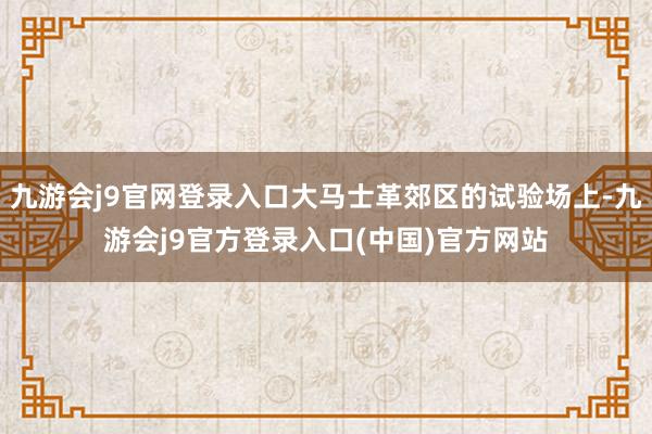 九游会j9官网登录入口大马士革郊区的试验场上-九游会j9官方登录入口(中国)官方网站