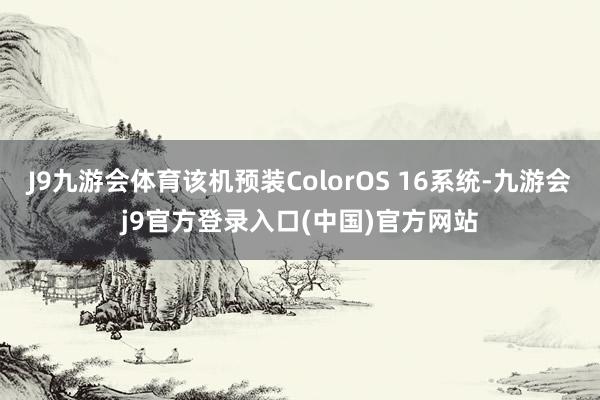 J9九游会体育该机预装ColorOS 16系统-九游会j9官方登录入口(中国)官方网站