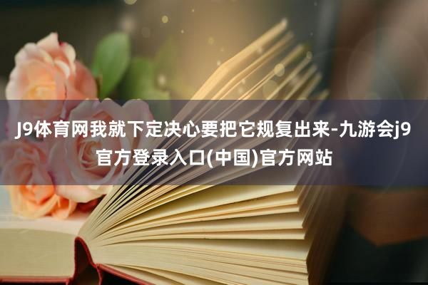 J9体育网我就下定决心要把它规复出来-九游会j9官方登录入口(中国)官方网站
