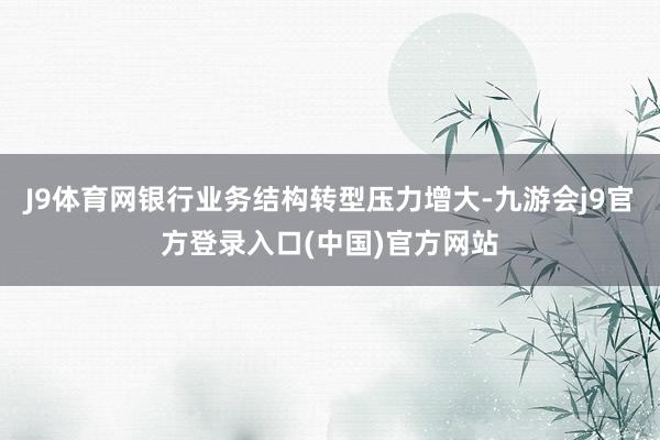 J9体育网银行业务结构转型压力增大-九游会j9官方登录入口(中国)官方网站