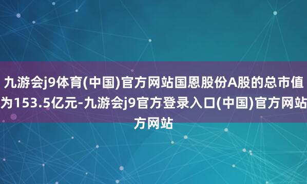 九游会j9体育(中国)官方网站国恩股份A股的总市值为153.5亿元-九游会j9官方登录入口(中国)官方网站